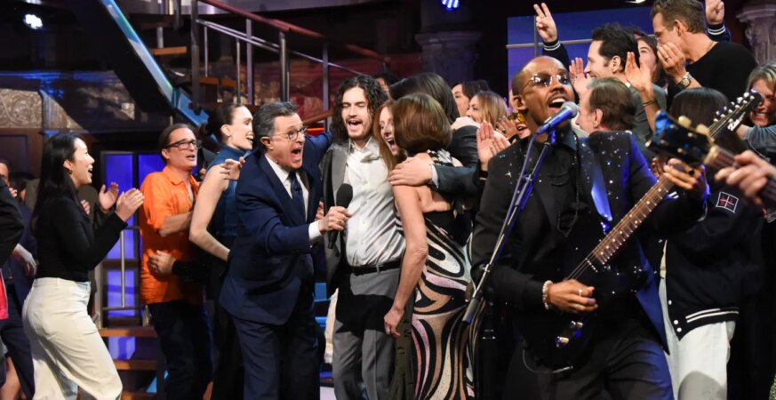 Stephen Colbert Danced the Night Away With Bette Midler, CBS Staff at ‘Late Show’ Wrap Party