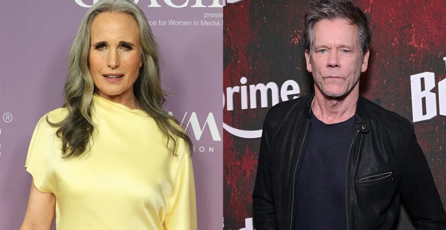 Andie MacDowell and Kevin Bacon