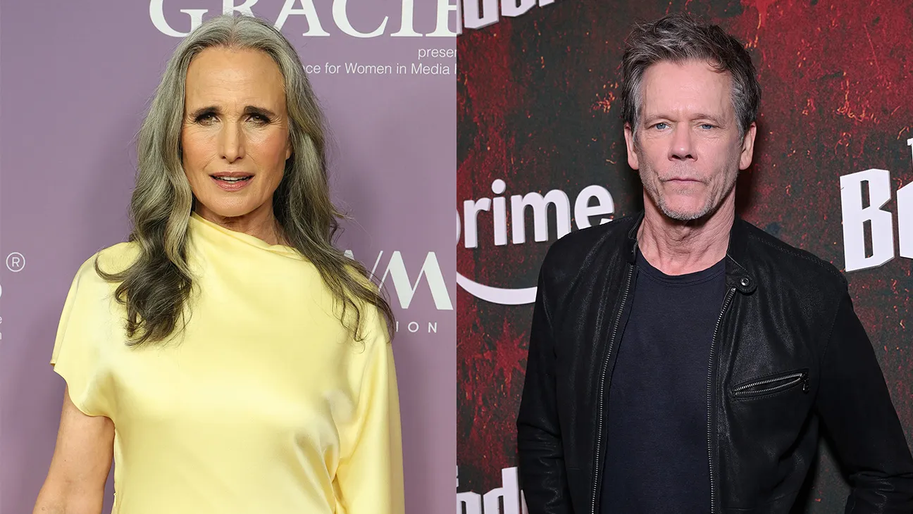 Andie MacDowell and Kevin Bacon