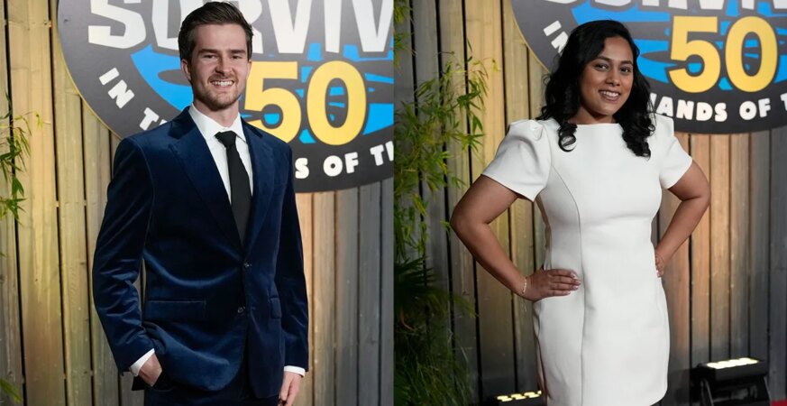 Charlie Davis and Kamilla Karthigesu at the 'Survivor' season 50 finale.