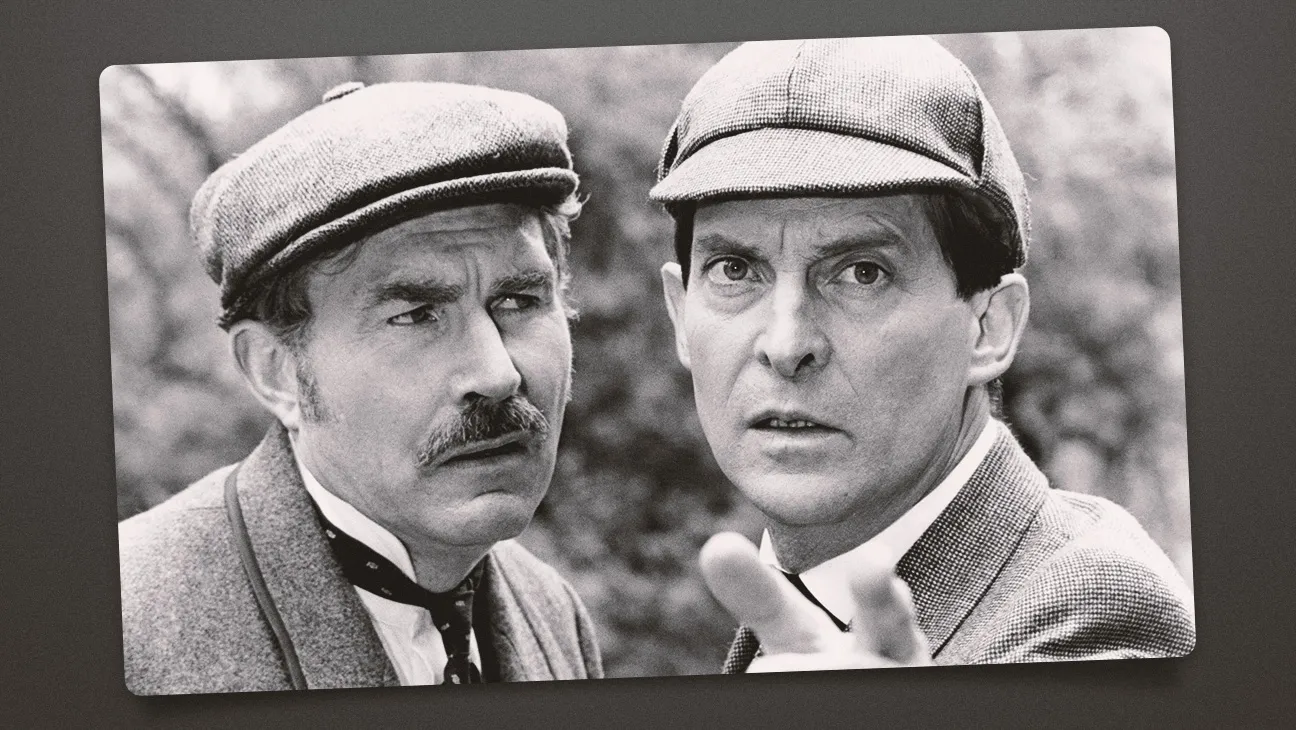 David Burke with Jeremy Brett on ‘The Adventures of Sherlock Holmes.’
