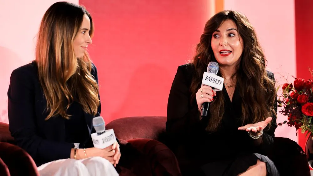Andrea Isaac and Juliet Tierney at Variety 2026 Entertainment Marketing Summit Presented By Deloitte held at The Beverly Hilton on April 22, 2026 in Beverly Hills, California. (Photo by Savion Washington/Variety via Getty Images)