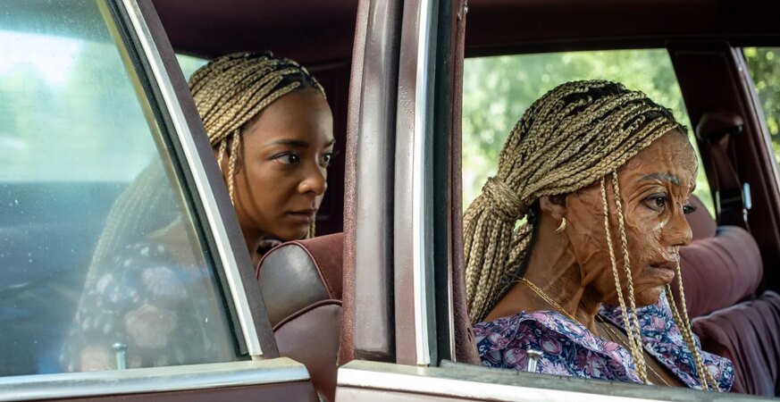 Kara Young stars as Racine and Mallori Johnson as Anaia in Is God Is