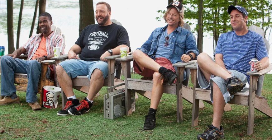 Chris Rock, Kevin James, David Spade and Adam Sandler in 'Grown Ups'