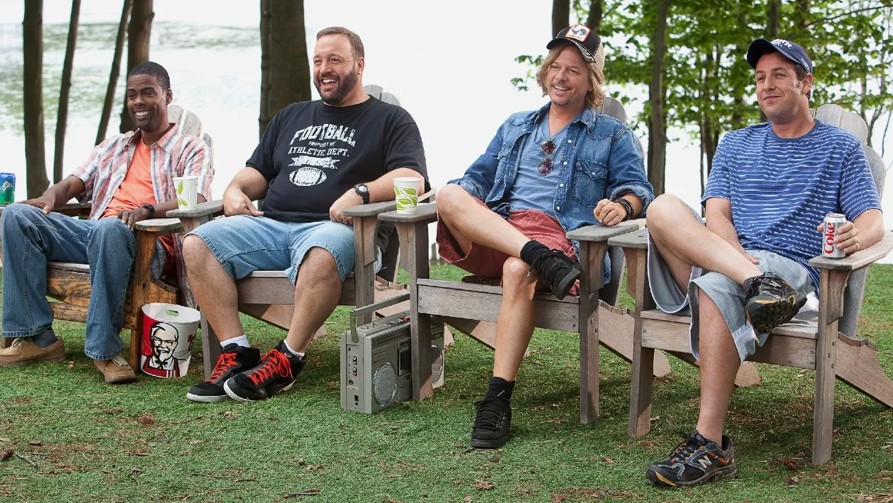 Chris Rock, Kevin James, David Spade and Adam Sandler in 'Grown Ups'