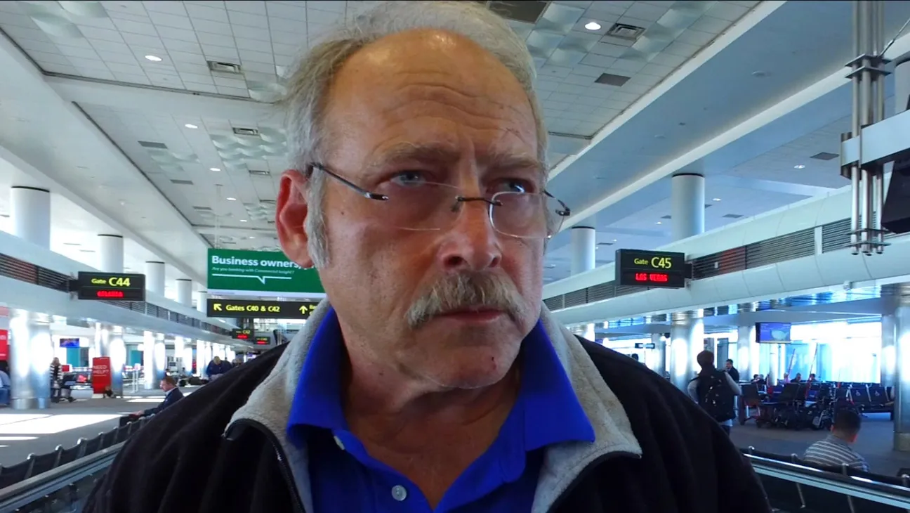 Benjaman goes through the Denver Airport in The Many Lives of Benjaman Kyle