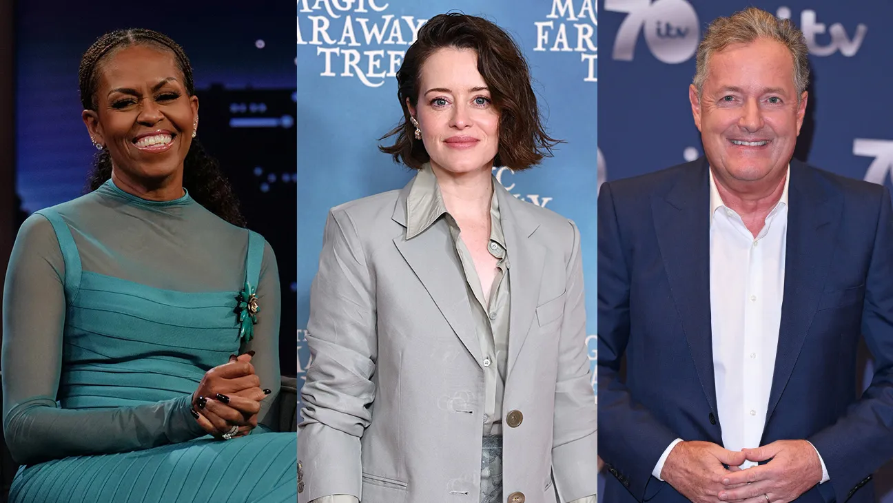 Michelle Obama, Claire Foy and Piers Morgan