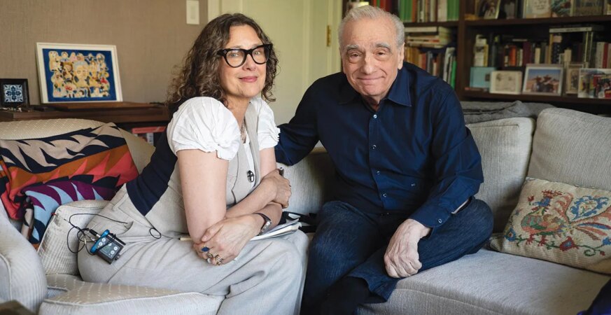 Miller with her documentary subject, Martin Scorsese.
