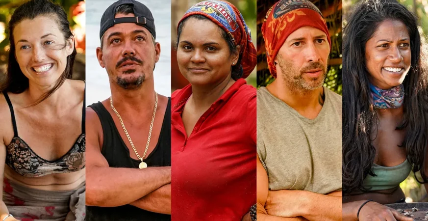 Parvati Shallow, Boston Rob Mariano, Sandra Diaz-Twine, Tony Vlachos and Natalie Anderson