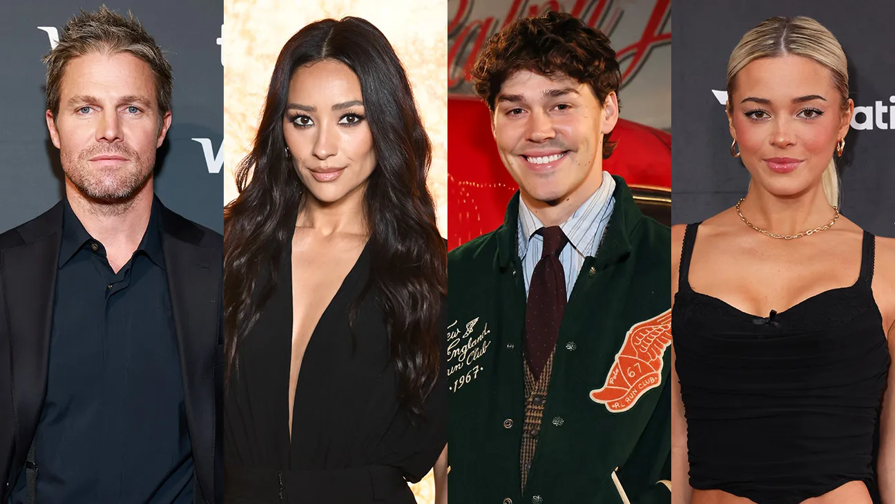 Stephen Amell, Shay Mitchell, Noah Beck and Livvy Dunne