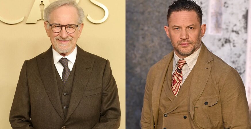 Steven Spielberg and Tom Hardy