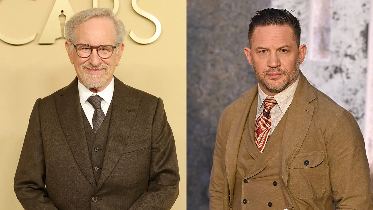 Steven Spielberg and Tom Hardy