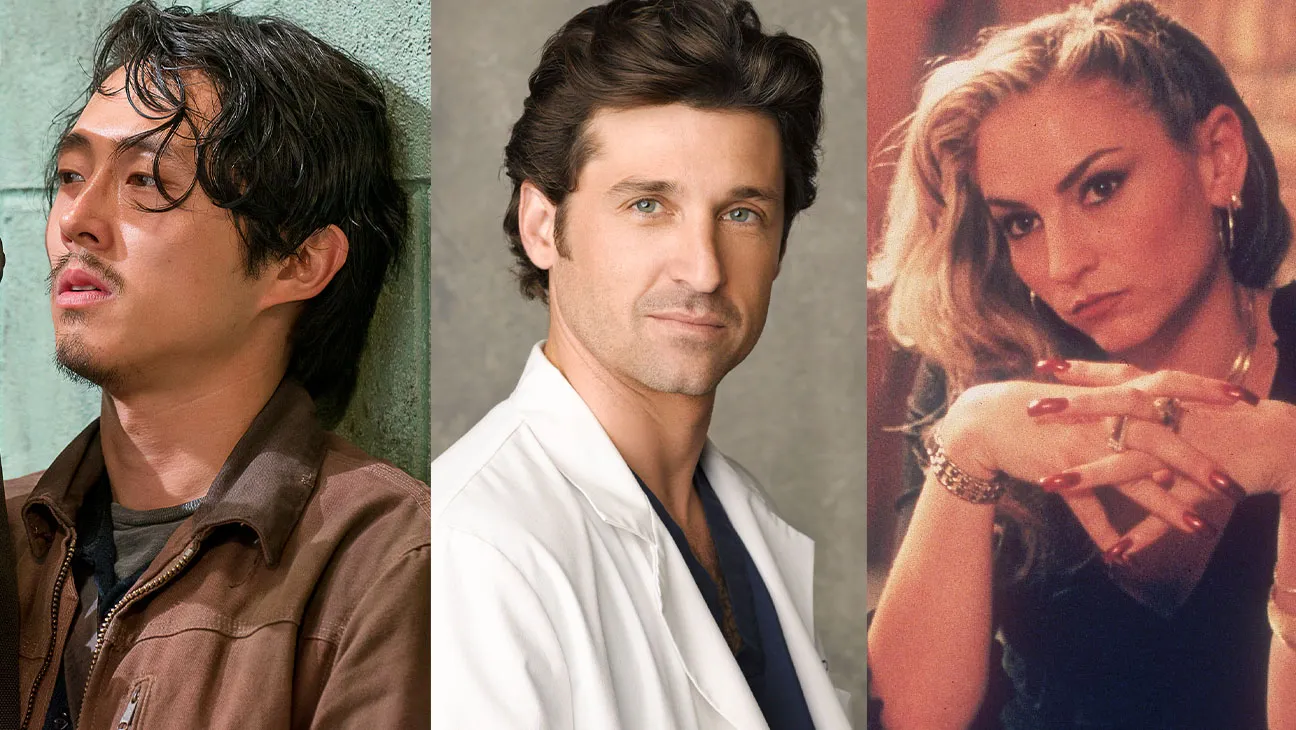 From left: Steven Yeun in 'The Walking Dead,' Patrick Dempsey in 'Grey's Anatomy' and Drea de Matteo in 'The Sopranos'