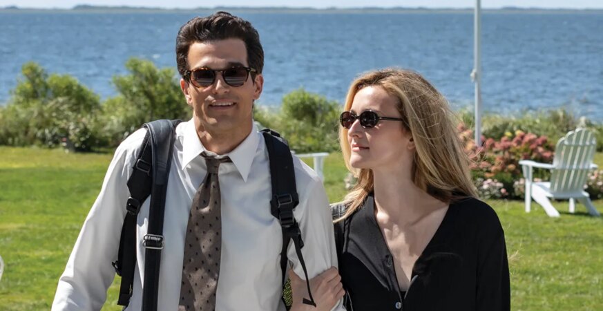 Paul Anthony Kelly and Sarah Pidgeon as JFK Jr. and Carolyn Bessette in Love Story.