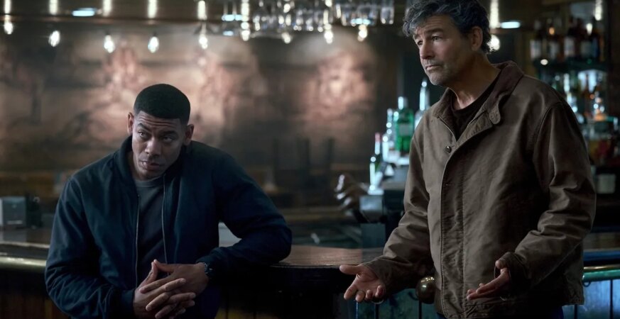 Aaron Pierre and Kyle Chandler in Lanterns