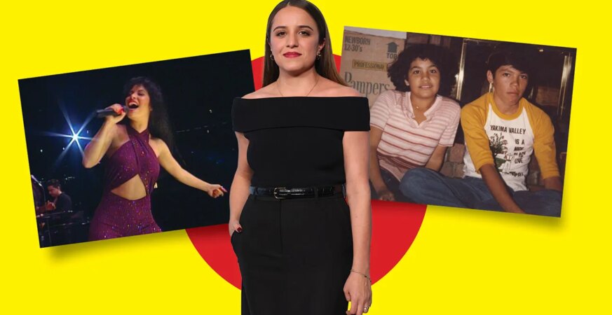 From left: Selena; Selena y Los Dinos director Isabel Castro; Suzette and A.B. Quintanilla.