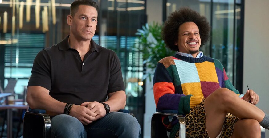 (L to R) John Cena as Rudd, Eric Andre as Marcus in Little Brother