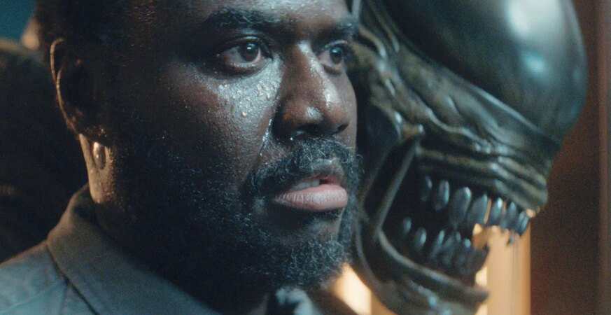 Babou Ceesay with the Xenomorph in Alien: Earth