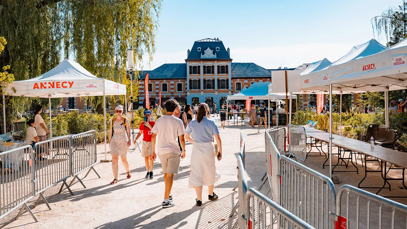 Visitors Walk Through The Haras D Annecy After The Public Opening Of The New Cite Internationale Du Cinema D Animation During The Annecy International Animation Film Festival At Haras D Annecy In Annecy In Haute Savoie In France On June 20 2026.