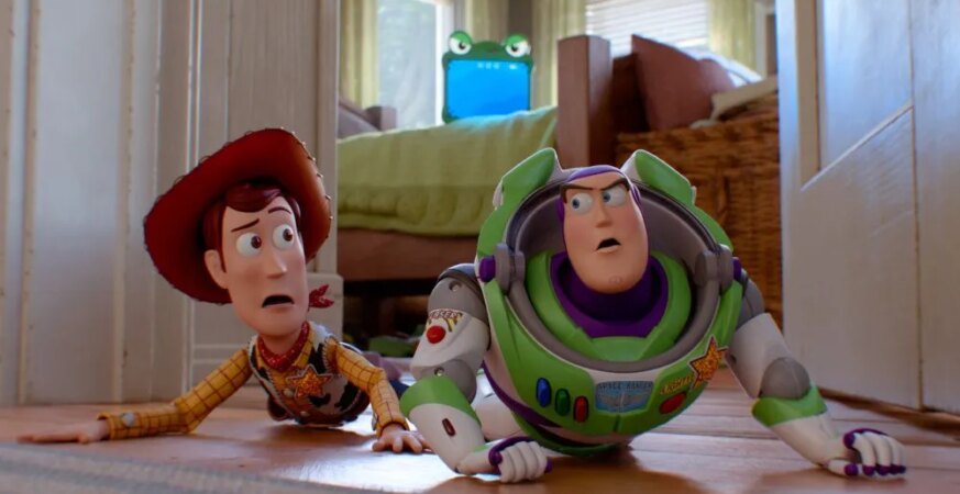 TOY STORY 5, Woody (voice: Tom Hanks), Buzz Lightyear (voice: Tim Allen), 2026. © Walt Disney Studios Motion Pictures / Courtesy Everett Collection