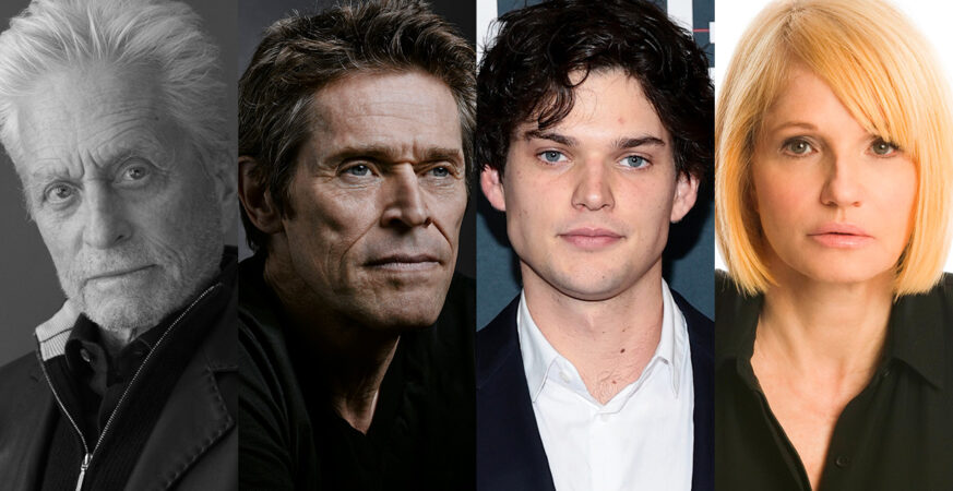 Michael Douglas, Willem Dafoe, Homer Gere, Ellen Barken