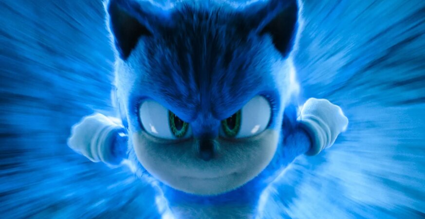 Sonic (Ben Schwartz) in Sonic the Hedgehog 3 from Paramount Pictures and Sega of America, Inc.