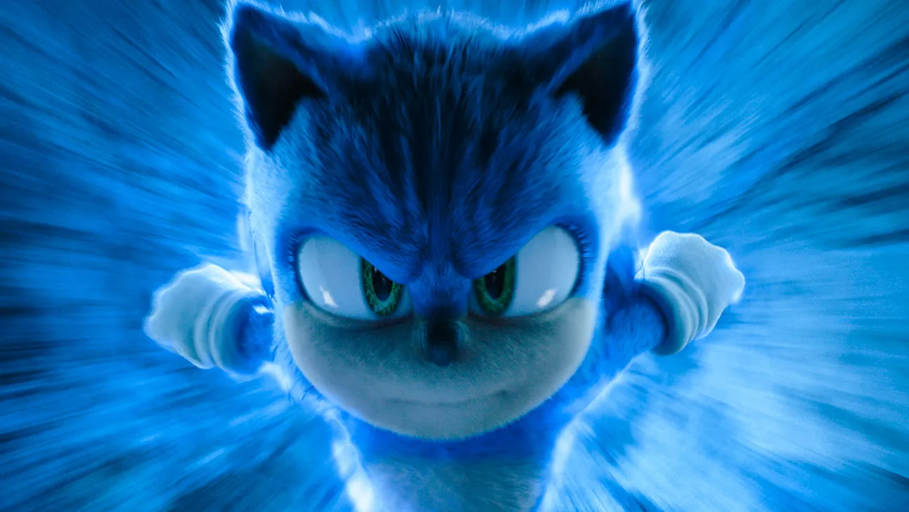 Sonic (Ben Schwartz) in Sonic the Hedgehog 3 from Paramount Pictures and Sega of America, Inc.