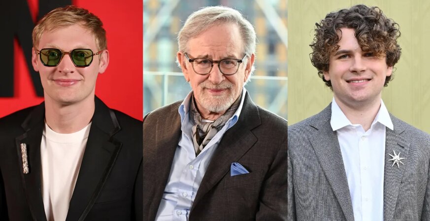 Curry Barker, Steven Spielberg and Kane Parsons.