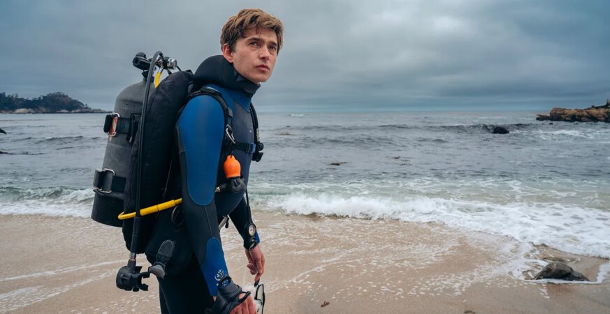 Austin Abrams as Jay Gardiner in 20th Century Studios' Whalefall.