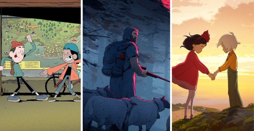 From left to right: 'The Doomies,' 'The Wolf,' 'Lucy Lost'. Courtesy of Xilam
